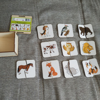 Картинки-половинки "Животные", 20 деталей из дерева для развития логики у малышей #14, Кристина Ф.