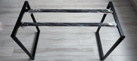 Подстолье металлическое для письменного стола РЕЗИДЕНТ 118х57х75,5 см в стиле лофт LOFT черный матовый, ножки для стола металлические #8, Олег Ш.