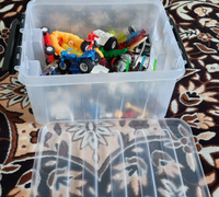 Система хранения вещей RoxBox 2.5 л, ящик пластиковый с крышкой и клипсами, коробка для хранения, прозрачный, 9.5x17x21 см, 1 шт #36, Вадим