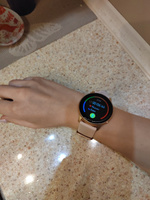 SMART PRESENT Умные часы Смарт часы женские мужские круглые наручные умные Smart Watch 36, Розовый #55, Алина О.