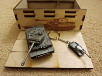 World of Tanks набор сувенирный модель Танк Тигр1 металлический масштаб 1/100 и брелок Танк Т 34-85 #4, Роман Р.
