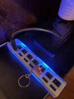 USB разветвитель TopGadget для ноутбуков компьютеров / USB hub 7 портов с выключателями (PF-H033) для периферийных устройств / Адаптер usb концентратор Белый #7, Анна Ц.