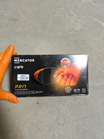 Перчатки особо прочные нитриловые размер L, Меркатор/Mercator GoGrip, защитные оранжевые, 25 пар/50 штук #65, Андрей Г.