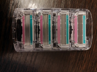 Dorco Женские сменные кассеты EVE4 (4 кассеты), 4-лезвийные, увл.полоса, крепление PACE #6, Маргарита Х.