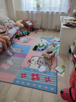 KoverCity Коврик для детской, Полипропилен, Розовый-Голубой, 1.5 x 2 м #35, Алёна Л.