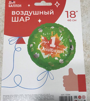 Воздушный шар 1 Сентября 46см, салатовый, воздушные шарики на 1 сентября #36, Ирина К.