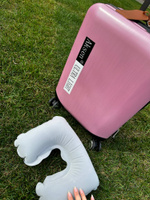 Чемодан Aksen на колесах М легкий из полипропилена, розовый чемодан женский для багажа, бесшумные колеса #43, Мирослава В.