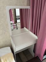 Туалетный столик с зеркалом и ящиком Нева 60 см, белый матовый #6, Марина М.