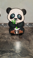 Подставка под телефон деревянная "Панда", держатель для мобильного телефона, подарок, панда #76, Алла К.