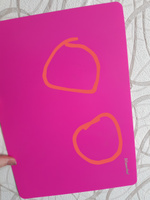 Доска / коврик для лепки Silwerhof Neon, А4, прямоугольная, пластик, розовая, толщина 1000 мкм #86, Оксана К.