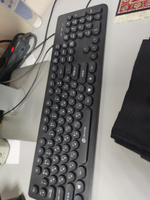 Клавиатура для компьютера Оклик 400MR тонкая, проводная, мембранная, черная #65, Анастасия Ч.
