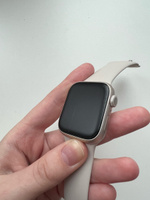 Защитная гидрогелевая пленка для смарт часов Apple Watch Series 7, 8, 9 41mm (3 штуки) / Противоударная глянцевая гидропленка для Эпл Вотч 7, 8, 9 41мм / Самовосстанавливающаяся гелевая бронепленка #112, Аделия А.