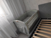 Манеж детский складной Happy Baby WILSON, манеж кровать для новорожденных с колёсами, регулировка высоты, сумка-чехол в комплекте, зеленый #52, Игорь М.