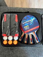 Набор для настольного тенниса с автоматической сеткой, 4 ракетки, 6 мячей в специальной сумке-чехол. #4, Полина Р.