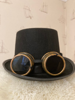 Карнавальная шляпа Стимпанк (цилиндр размер 56, очки) #7, Анастасия О.