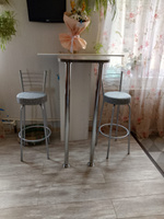 Барный стул со спинкой лофт мягкий, высокий, металлический / барные стулья для кухни #9, Юлия Г.