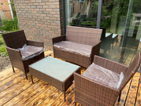 Комплект садовой мебели для дачи и дома из ротанга. Стол, диван, 2 кресла Киото #7, Татьяна К.