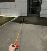 Поводок для кошек и собак нейлоновый 3 м х 10 мм оранжевый (до 5 кг) #40, Виктория М.