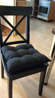 Набор подушек на стул с завязками, Guten Morgen, 40х40 см, Черный, 2 шт #8, Елизавета И.