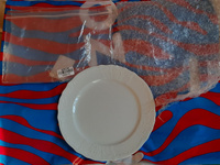 Тарелка десертная обеденная 21 см Бернадотт Недекорированный, фарфор, мелкая белая, Bernadotte Чехия #13, Елена П.