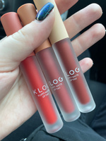 KLOG Помада тинт для губ матовый набор 3 шт. Fluffy Matte Lip Tint Set, 02 #40, Елизавета Ш.