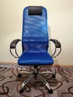 Кресло компьютерное, кресло руководителя Метта SU-BK-8 SU-B-8 131/003, синий стул офисный на колесах #54, Александр С.