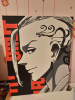 Дракен / Кен Рюгуджи Токийские мстители Аниме Раскраска картина по номерам на холсте с неоновой краской 40х50 #1, Алина С.