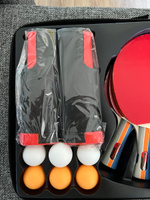 Набор для настольного тенниса с автоматической сеткой, 4 ракетки, 6 мячей в специальной сумке-чехол. #7, Полина Р.
