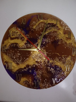 Творческий набор для рисования эпоксидной смолой в технике Resin Art. Интерьерные часы "Срез камня". №3 Золото. #56, Наталья А.
