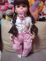 Кукла для девочки Reborn QA BABY "Моника" детская игрушка с аксессуарами и одеждой, большая, реалистичная, коллекционная #46, Погудина Н.