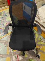 Компьютерное кресло рабочее на колесиках крутящееся BYROOM Office Template VC6007-B черное для ПК. Офисный стул взрослый для школьника или руководителя со спинкой #46, Мухина Маргарита