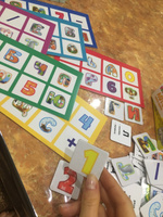 Нескучное лото "Азбука-цифры", детская развивающая игра для малышей, учим алфавит и счет, 48 фишек-карточек + 6 игровых полей с буквами, цифрами и знаками #2, Волкова М.