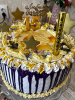 Вафельная картинка на торт БАБОЧКИ СИРЕНЕВЫЕ, украшение для торта и выпечки #53, Гульмира И.