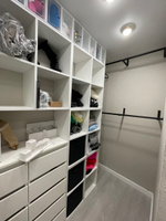 Штанга для одежды в шкаф сварная усиленная черная 115 см #1, Анастасия Л.
