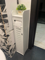 Шкаф-стойка BeEV 78x16.5x20 напольная малая с дверцей и полками для хранения в ванную комнату и туалет. #8, Владислава Б.