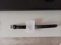 Ремешок для часов NAGATA кожаный 12 мм, черный, под рептилию #5, Ольга Д.