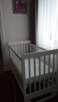 Кроватка для новорожденных, кровать детская Mr Sandman Reflection Base с маятником, цвет белый #5, Наталья П.