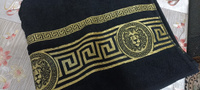 Вышневолоцкий текстиль Полотенце банное, Хлопок, 70x130 см, черный #62, имя ф.
