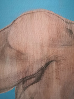 Холст/полотно на подрамнике для рисования из 100% хлопка, 40х50 см, грунтованный, крупное зерно, для работы масляными, акриловыми и темперными красками, Brauberg ART Classic #43, Виктория Г.