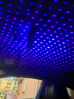 Автомобильный проектор звездного неба, подсветка салона автомобиля, ночник, светодиодная подсветка от usb, разные режимы работы, длина 21 см, цвет синий #58, Дмитрий К.