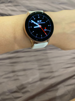Cиликоновый ремешок для Samsung Galaxy Watch, Gear Sport, Huawei Watch, Honor, Amazfit и Garmin 20 mm / Спортивный браслет для умных смарт часов / Сменный ремешок для часов / Ширина 20 мм / Белый #2, Марина П.