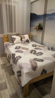 Двуспальная кровать деревянная 120х190см АМЕЛИЯ-1, массив сосны, БЕЗ ПОКРАСКИ #53, Оксана И.