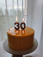Свеча в торт на шпажке "Грань", цифра "0", черная, 5x3.5 см #2, Наталья М.