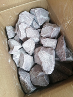 Камни для бани сауны малиновый кварцит обвалованный 20кг коробка из Карелии, Stones Kareliya #116, Stanislav S.