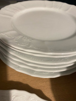Набор тарелок 6 шт мелкие закусочные 25 см Bernadotte Недекорированный, на 6 персон, Чехия, фарфор #10, Кристина Я.