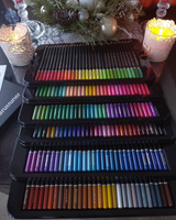 Карандаши цветные 180 цветов Brutfuner Oily Colored Pencils масляные деревянные заточенные круглого сечения в металлической коробке #4, Снежанна К.