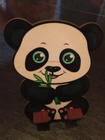 Подставка под телефон деревянная "Панда", держатель для мобильного телефона, подарок, панда #74, Наталья Е.