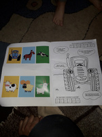 Раскраска детская для девочек с развивающими заданиями А3 Синий трактор 12стр. #35, Билол С.