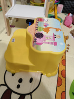 Табурет двухступенчатый детский DD Style 365x345x220,детский стул стремянка,пластиковая мебель для детей, желтый #3, Ольга Э.