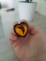черная металлическая анальная пробка с желтым стразом-сердечком - 6,5 см. #3, Инна Л.